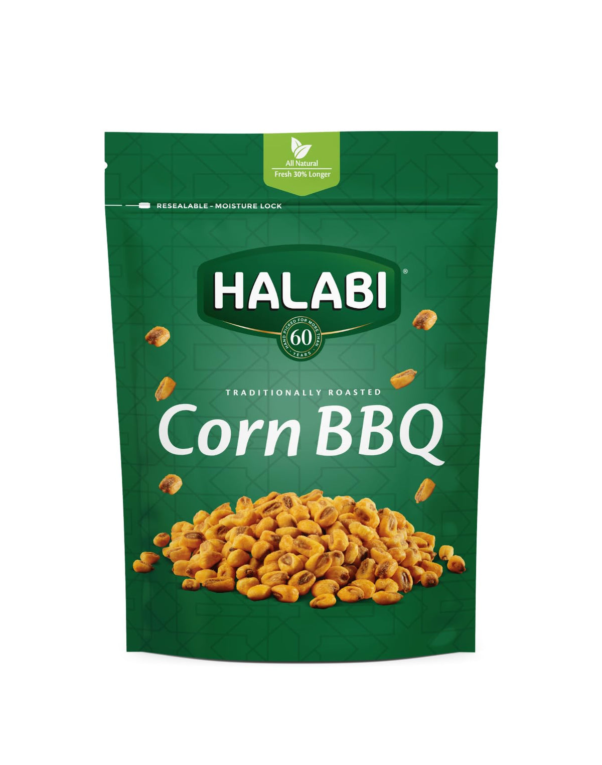Halabi Tradionationally Roasted Corn BBQ Nuts, Resealable Bag - 70g