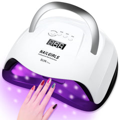NAILGIRLS UV LED Nail Lamp, 168W Fast UV Light for Nails Gel Polish, Professional Curing with 4 Timer Setting Auto Sensor, LED Gel Nail Dryer for Fingernail and Toenail Home Salon Use, Nail Art Tools