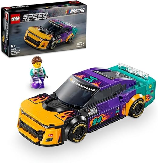 LEGO Speed Champions NASCAR Next Gen Chevrolet Camaro ZL1 Race Car Toy, Vehicle Playset for 9 Plus Year Old Boys & Girls, Kids' Bedroom Decoration, Birthday Gift Idea 76935