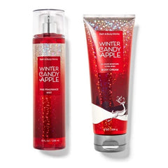 Bath & Body Works - Winter Candy Apple - Gift Set - Fine Fragrance Mist & Body Cream