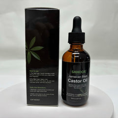 SANOOR Jamaican Glow Castor Elixir Oil | 100% Pure (2.02oz)| Infused with Nutrients Pure Hair Butter | Cold-pressed | FDA APPROVED | 60ml