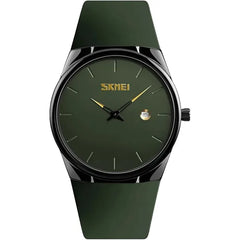 SKMEI Unisex Analog Quartz Slim Fit Polyurethane Wrist Watch 1509 Army Green