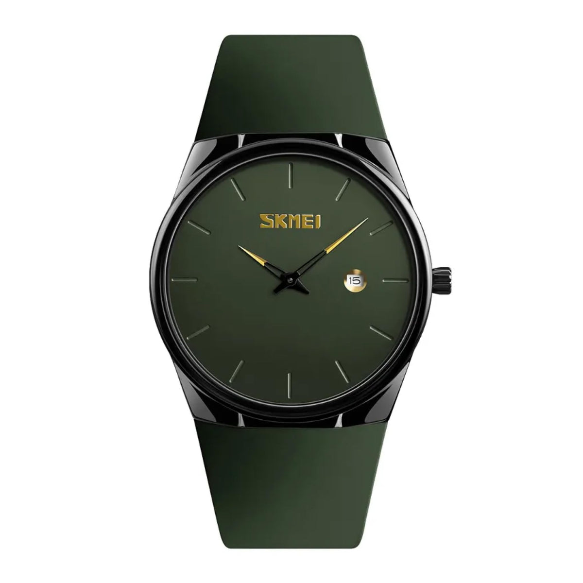 Skmei Unisex Unisex Analog Quartz Slim Fit Polyurethane Wrist Watch 1509 - Army Green