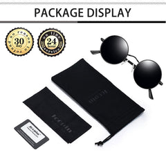 Joopin Round Polarized Sunglasses for Men Women, UV Protection Sun Glasses Small Circle Hippie Lennon Shades Sunglasses