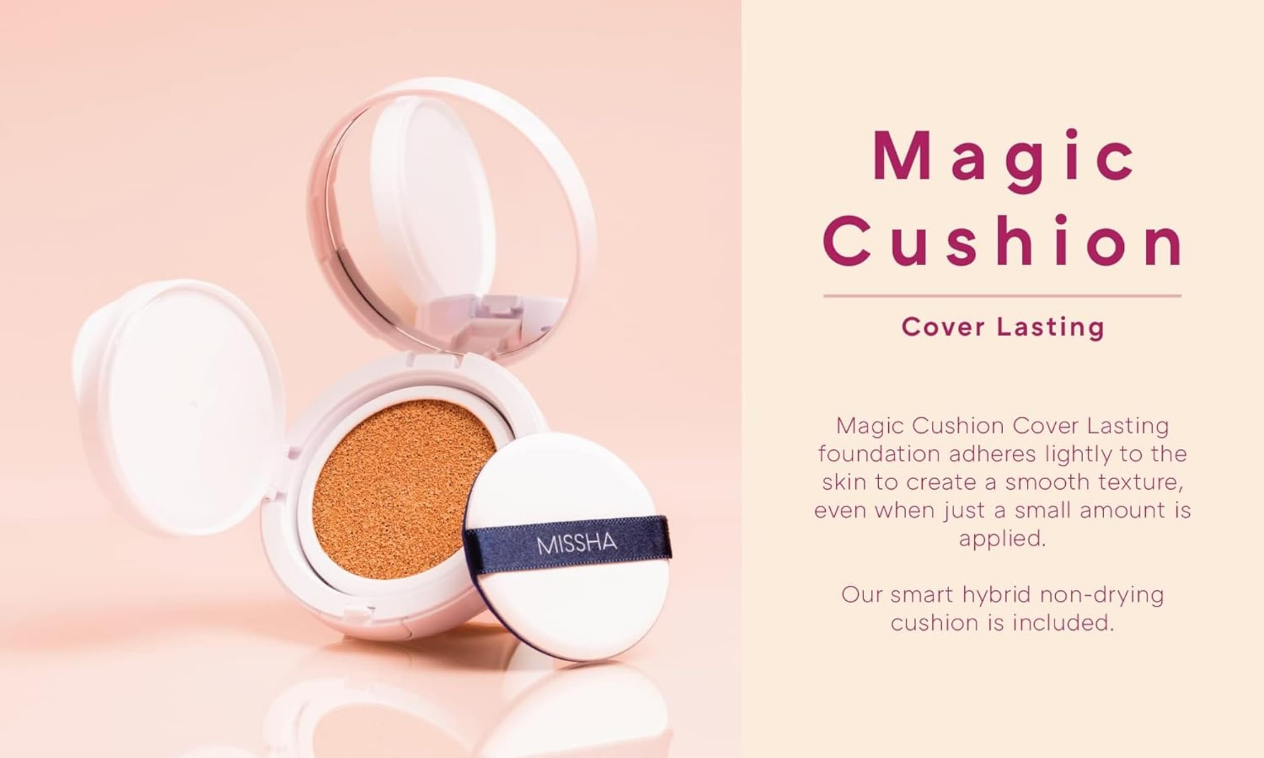 Missha Magic Cushion Cover Lasting #21 (2-pack) - longlasting, high coverage, hydrating cushion foundation with excellent long lasting effect