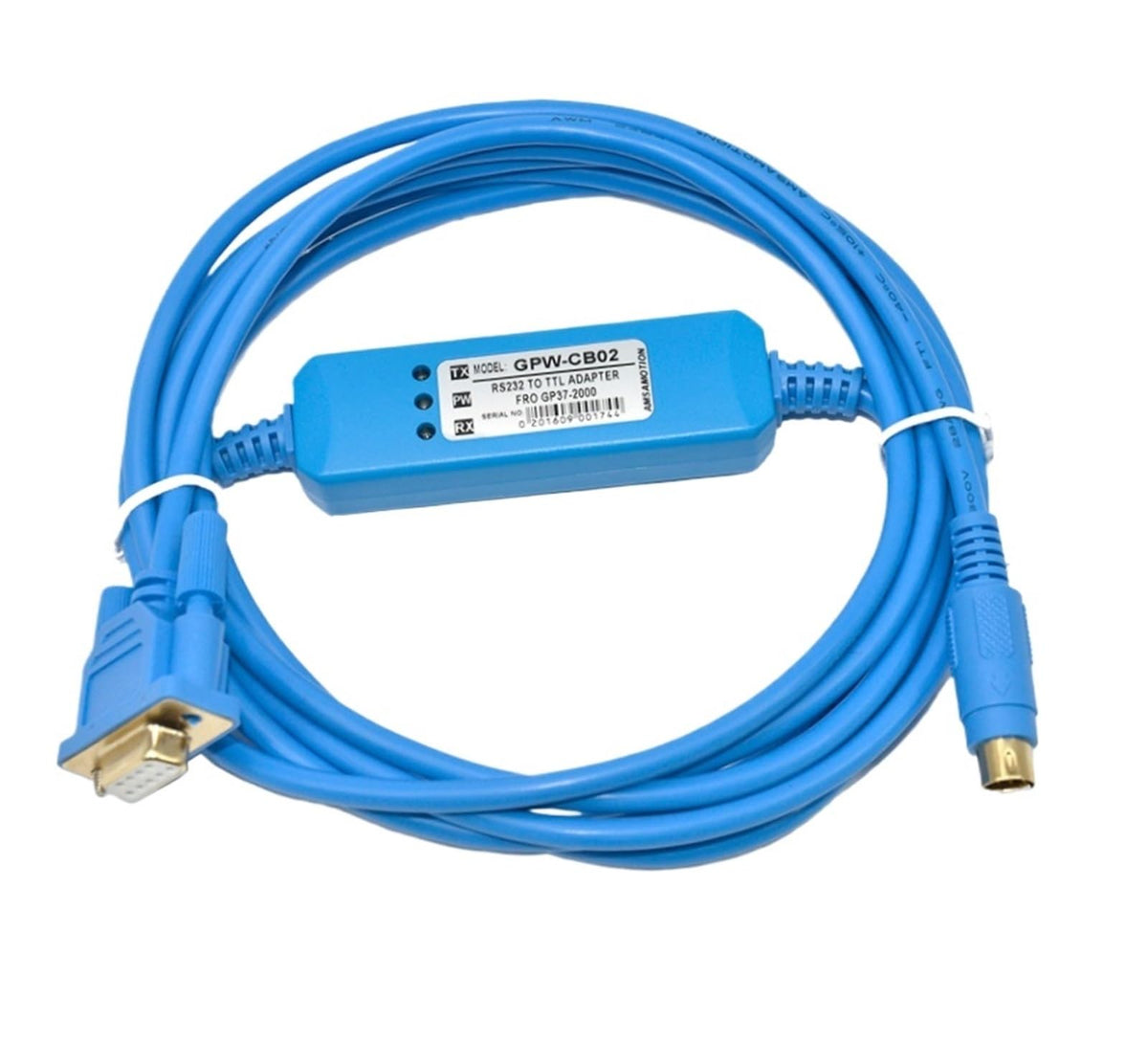 MDWXDOFP GPW-CB02 for GP37/2500/2301 Series Touch Panel Programming Cable Pro-face GP Series HMI Download Line, Gold Plated Version