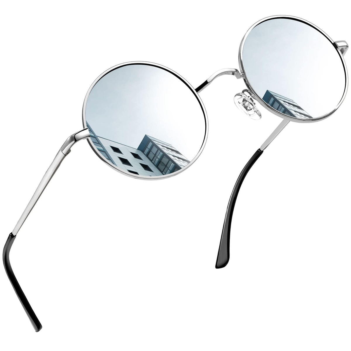 Joopin Round Polarized Sunglasses for Men Women, UV Protection Sun Glasses Small Circle Hippie Lennon Shades Sunglasses