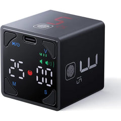 TICKTIME Pomodoro Timer Cube – Productivity Timer with Pause & Resume, Silent/Vibrate/Sound Alerts and Custom Countdown for Study, Work & ADHD
