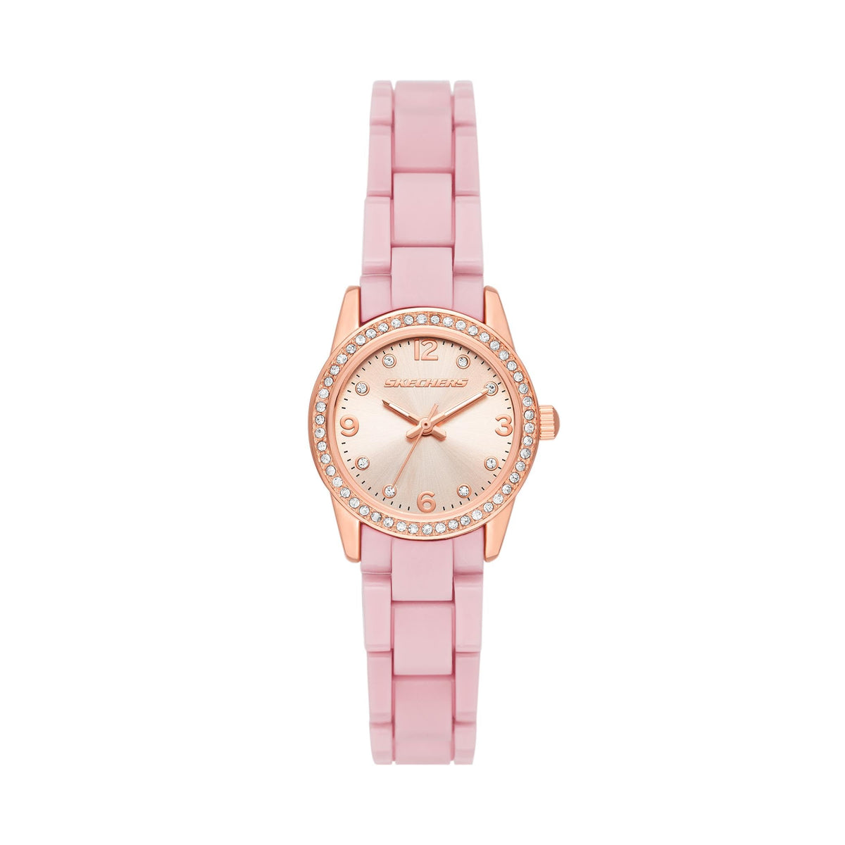 Skechers Women's Watch and Stackable Bracelet Gift Set - Palisades Blush Pink