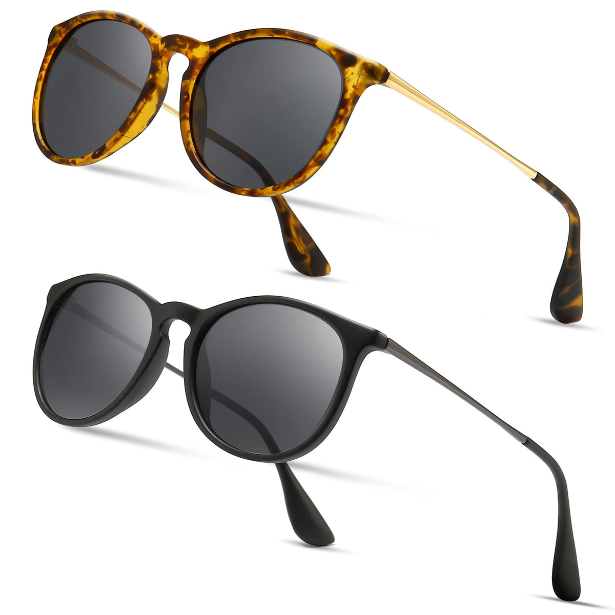 SUNGAIT Vintage Round Sunglasses for Women Men Classic Retro Designer Style