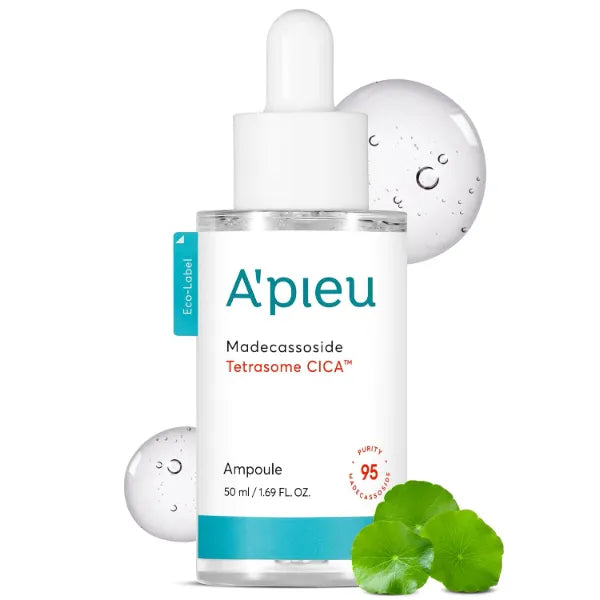 A'PIEU Madecassoside Tetrasome Cica Face Serum Ampoule - Skin Barrier & Calming Care with Advanced Tetrasome Technology, 3x Faster Absorption. Lightweight, Non-Sticky, Korean Skincare 1.69 Fl oz