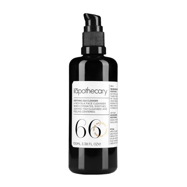 ilapothecary Soothing Silk Face Wash - Gluten Free Facial Cleanser with Pomegranate and Silk Amino Acids - Hydrating Rich Texture - 3.38 oz