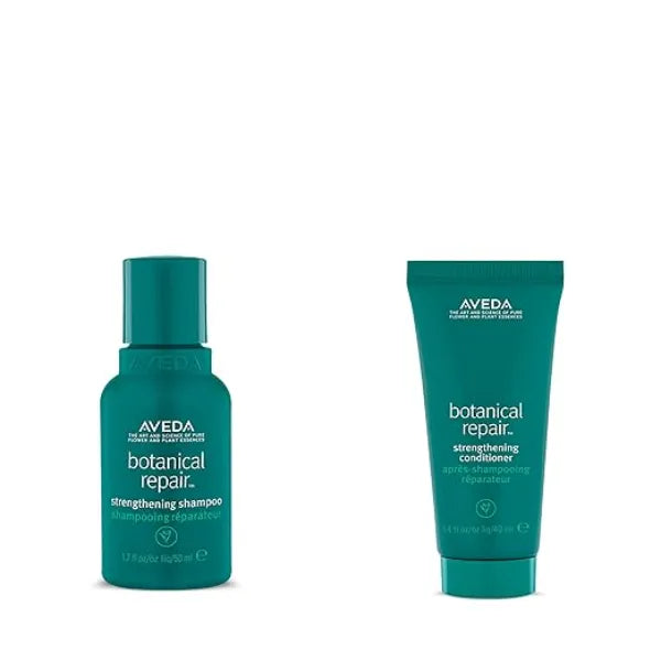 Aveda Botanical Repair Strengthening Shampoo & Conditioner Set Strengthens & Repairs Damaged Hair Helps Prevent Breakage Bond-Building Silicone Free Travel Size