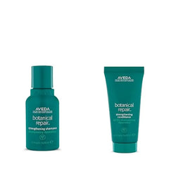Aveda Botanical Repair Strengthening Shampoo & Conditioner Set Strengthens & Repairs Damaged Hair Helps Prevent Breakage Bond-Building Silicone Free Travel Size