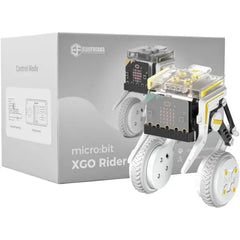 ELECFREAKS micro:bit XGO Rider Starter Kit – Programmable Self-Balancing Two-Wheeled Bipedal Robot | MakeCode Programming, Built-in IMU, Brushless Motors, All-Metal Servos, Open Python Protocol (Without micro:bit)