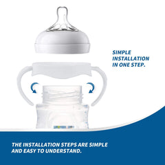 ROPOSY 2 Pack Compatible Baby Bottle Handles for Philips Avent Natural Baby Bottles,Baby Bottle Holder White
