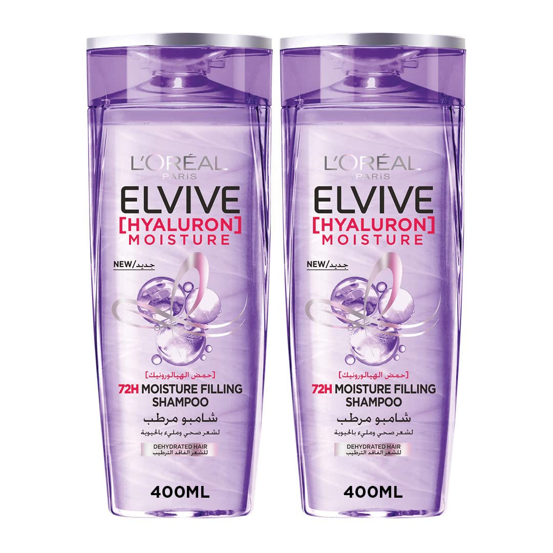 L’Oréal Paris Elvive Hyaluron Moisture Shampoo 400ml Twin Pack