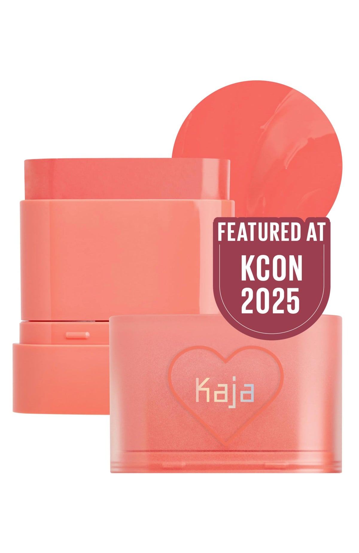 Kaja Dewy Bar Cheeks & Lip – Peach Cobbler - Creamy Blusher Stick with Vitamin & Hyaluronic Acid, Moisturizing & Easy Blend