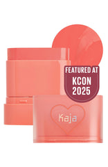 Kaja Dewy Bar Cheeks & Lip – Peach Cobbler - Creamy Blusher Stick with Vitamin & Hyaluronic Acid, Moisturizing & Easy Blend