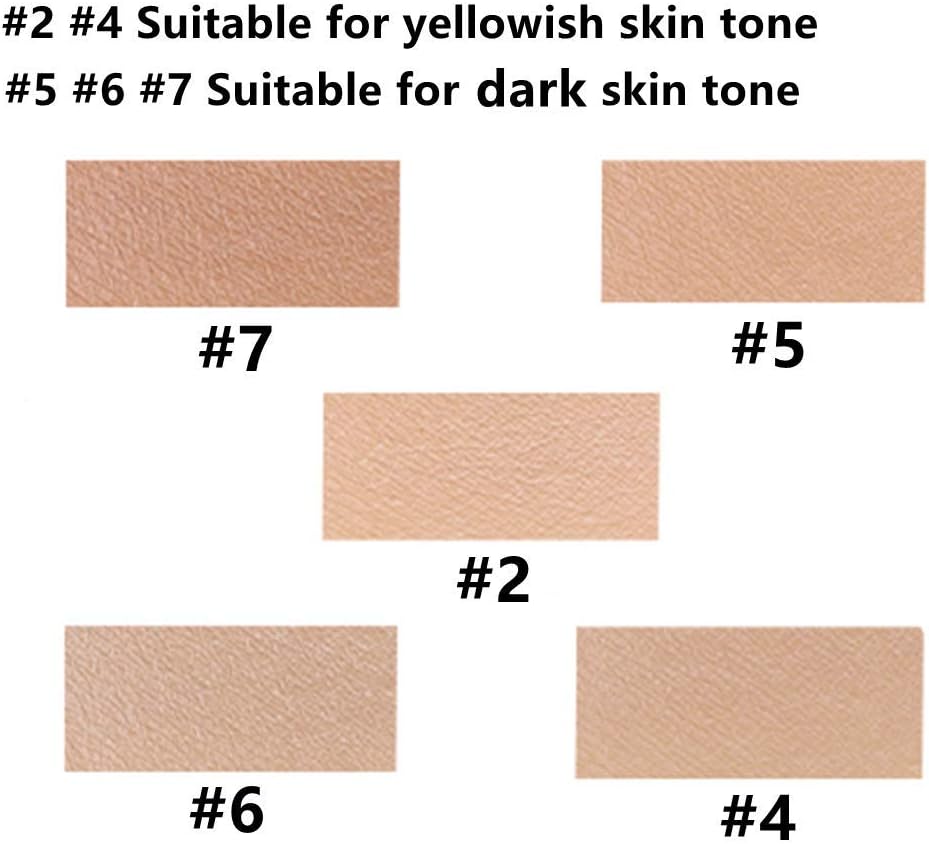 Smooth Makeup Base Face Liquid Foundation, Matte Wear Concealer Sun Protection Cream, Full Coverage Foundation (#6)