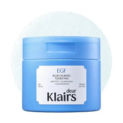 DearKlairs EGF Blue Calming Toner Pad Cooling & Redness Relief, 60 Pads