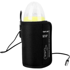 Excefore Bottle Warmer Bag, Baby Bottle Warmer Insulation Cover, Portable USB Car Baby Bottle Insulator, Keep Baby Milk Temperature, Feeding Bottle Thermostat for Home Outside in Car (Black)