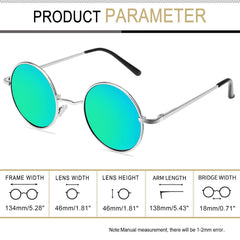 Joopin Round Polarized Sunglasses for Men Women, UV Protection Sun Glasses Small Circle Hippie Lennon Shades Sunglasses