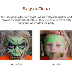 Makbeaty Watercolor Paint Palette Set 30 Colors Set ，Safe & Non Toxic Water Activated Face and Body Painting Makeup Hypoallergenic Facepaints for Cosplay