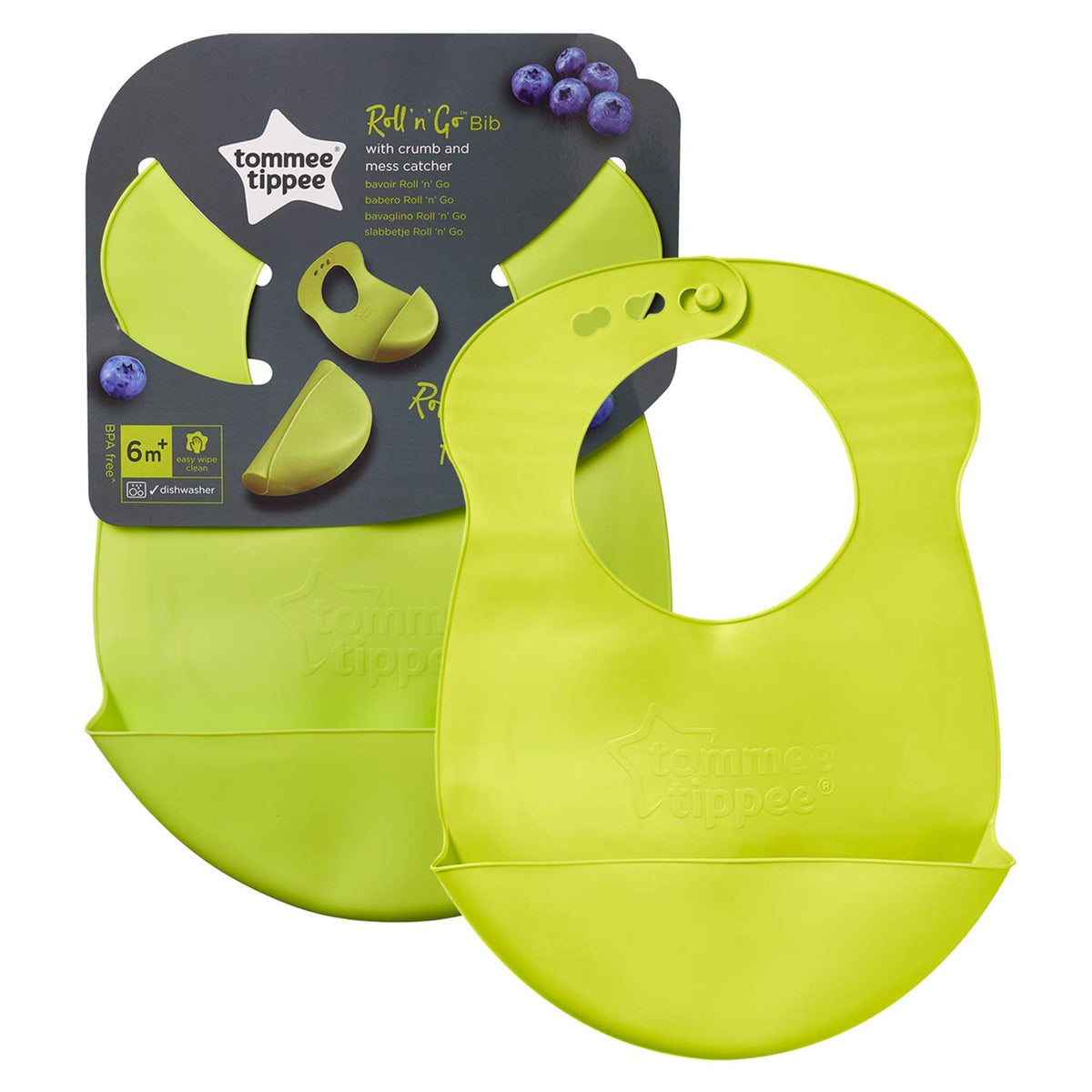 Tommee Tippee Bib Roll'N'Go Assorted Multicoloured 6 Months, One Size