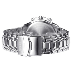 CURREN Watches Men,Sports Waterproof Stainless Steel Quartz Wrist Watch for Men and Boys, 3, Quartz Movement - Silver