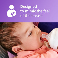 AVENT Philips Natural Baby Bottle, Clear, 2oz, 2pk, SCF019/25