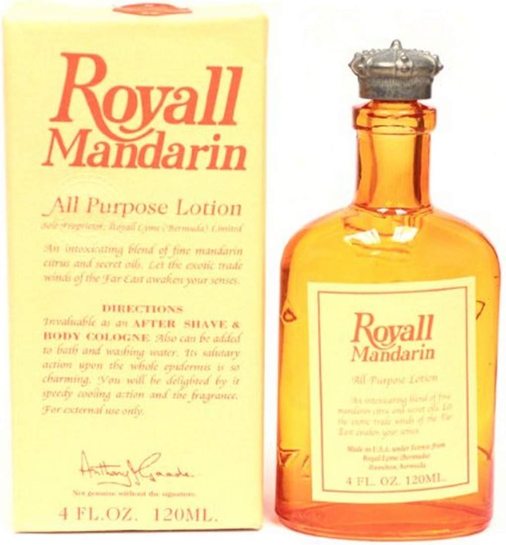 Royall Mandarin Orange For Men. Aftershave Lotion Cologne 4 Ounces.