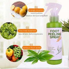 JANGOU 2pcs Foot Peel Spray - Foot Peeling Spray Orange Oil, Tea Foot Peeling Spray, Instant Feet Peeling Spray, Callus Off Foot Reglow Spray, Remove Dead Skin (B)