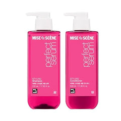 Mise En Scene Perfect Styling Serum Shampoo and Conditioner Set with Peony and Rose Scent, Styling Memory & Heat Protection, Enriched with Argan Oil, Daily Nourishing