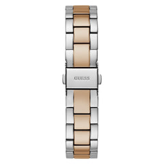 GUESS P SLV CS W/P RS GLD TR W/CRYS/SUN BURG DL/P SLV & RS GLD BRCT