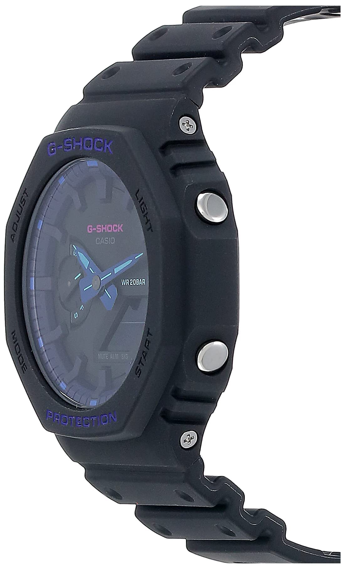 Casio G-Shock Analog-Digital World Time Watch - Black / Navy Blue