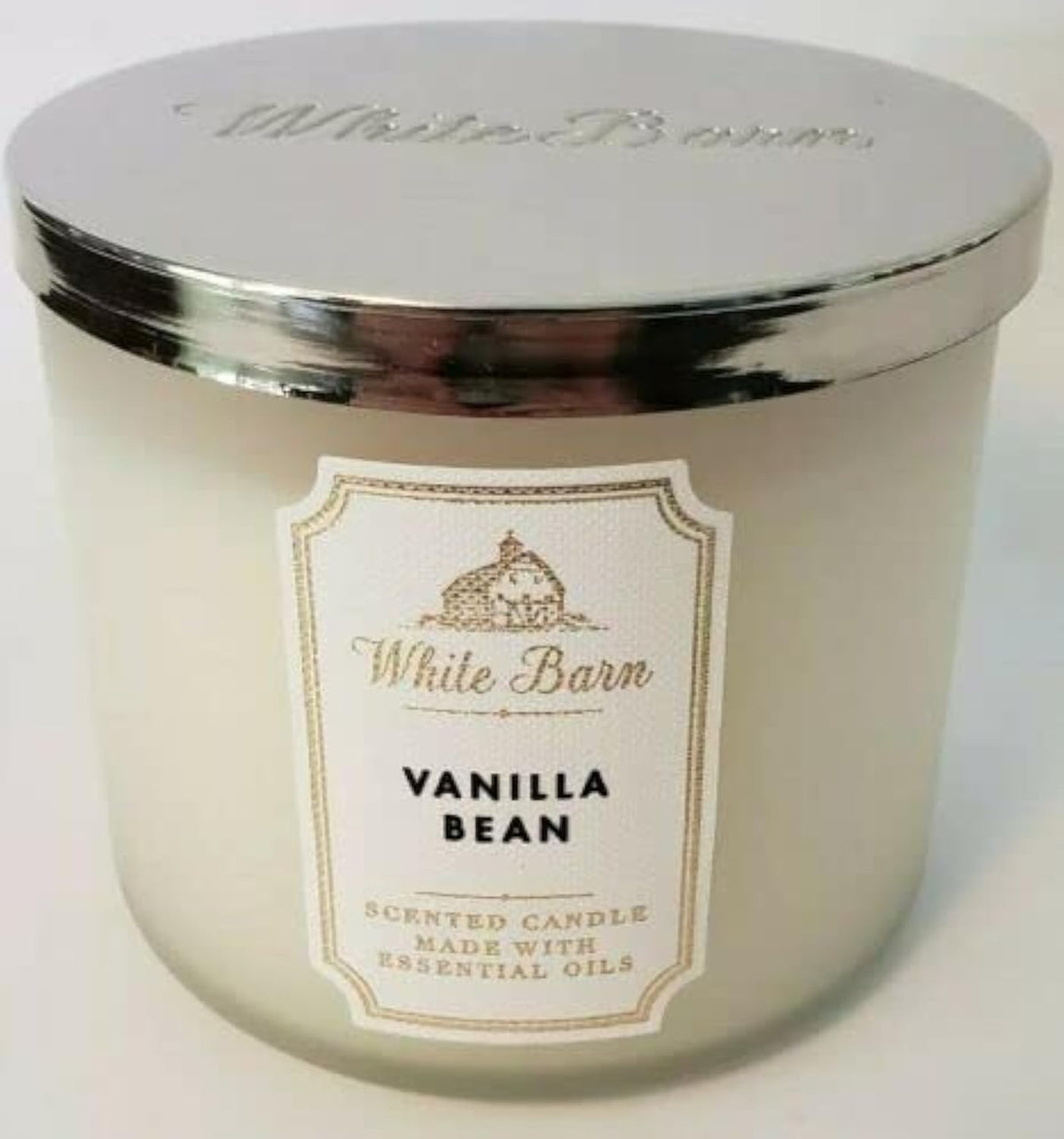 Bath & Body Works and White Barn 3-Wick Candle w/Essential Oils - 14.5 oz - 2021 Core Scents! (Vanilla Bean)