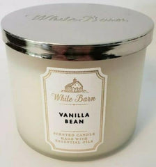 Bath & Body Works and White Barn 3-Wick Candle w/Essential Oils - 14.5 oz - 2021 Core Scents! (Vanilla Bean)