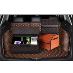 CONRAL Collapsible Car Trunk Organizer and Storage Box, Perfect for SUV, Auto, Vehicle, Family Vans, Travel and Camp, S/M/L, 32L/46L/65L,Black-S