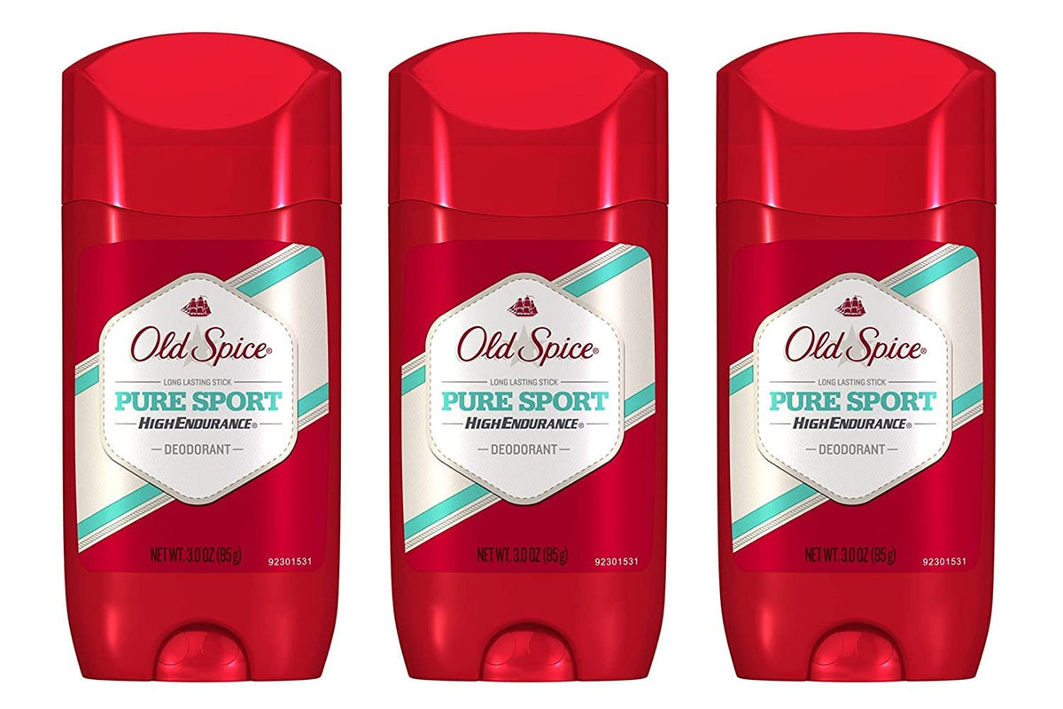 Old Spice Aluminum Free Deodorant For Men High Endurance, Pure Sport - Pack of 3