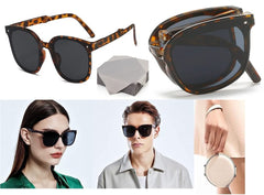 Fashion Polarized Folding Sunglasses, 2023 Smooth Beach UV400 Sunglasses for Men and Women, Suitable for Travel, Driving, Outdoor, Easy to Carry