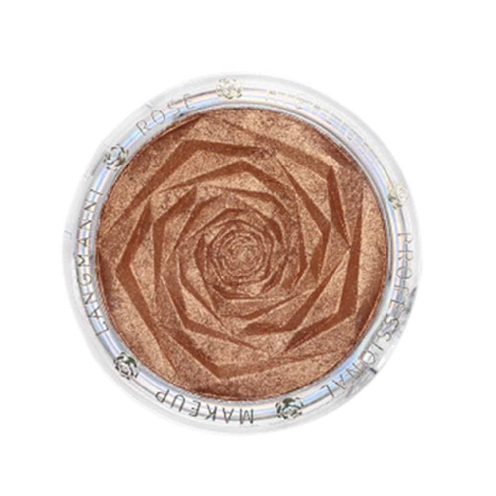 NLLNT Rose Highlight Powder Glow Bronzer Highlighter Brightening Blush Contour Illuminator Metallic Shimmer