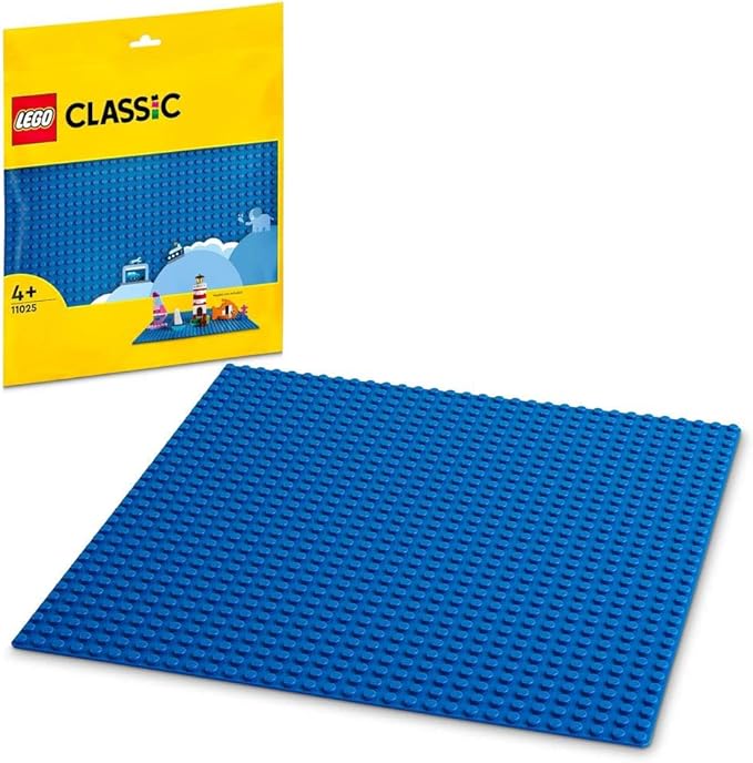 LEGO 11025 Classic Blue Baseplate, Construction Toy for Kids, Building Base, Square 32x32 Build and Display Board