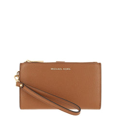 MICHAEL KORS Womens Double Zip Wristlet, Luggage - 34F9GAFW4L