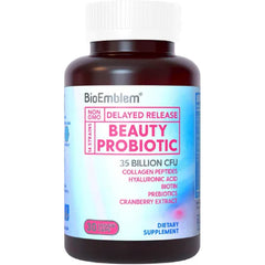 BioEmblem Beauty Probiotics for Women, 35 Billion CFU, 14 Strains, With Biotin, Collagen And Prebiotics For Digestive and Vaginal Health, Hair, Skin, Nails, and Immune Health