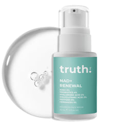 truth NAD+ Renewal Advanced Face Serum 30ml – NAD+ 5%, Probiotics, Hyaluronic Acid, Polyglutamic Acid, Peptides – Korean Anti-Aging & Skin Barrier Repair Serum