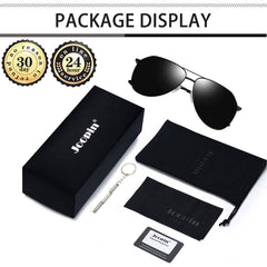 Joopin Sunglasses for Men Women, Polarized Classic Sunglasses Lightweight Metal Frame UV400 Protection