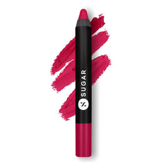 SUGAR Cosmetics Matte As Hell Crayon Lipstick22 Donna Pinciotti (Magenta Pink) Highly pigmented, Creamy Texture, Long lasting Matte Finish