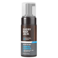Every Man Jack Mens Foaming Groin Wash - Gentle Cleanser for Below The Belt, Made w/ Naturally Derived Ingredients like Witch Hazel & Aloe Vera - 4 Fl Oz (1 Pack)