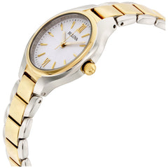 Bulova Ladies' Classic Dress 3-Hand Quartz Stainless Steel Watch - Two-Tone Yellow Gold